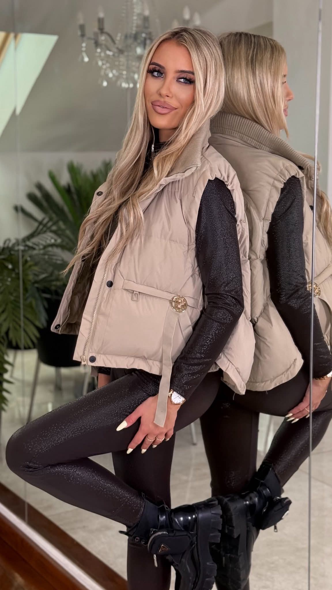 BEZRĘKAWNIK/KAMIZELKA BEŻ / R. M