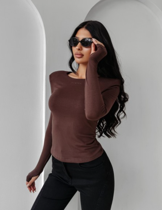 BLUZKA OLAVOGA AMBER DARK CHOCOLATE / R. S