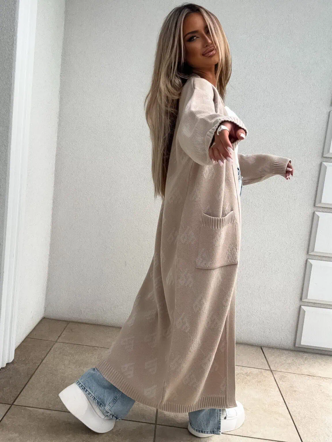 KARDIGAN BY ME ANDREA BEŻ / R. UNIWERSALNY