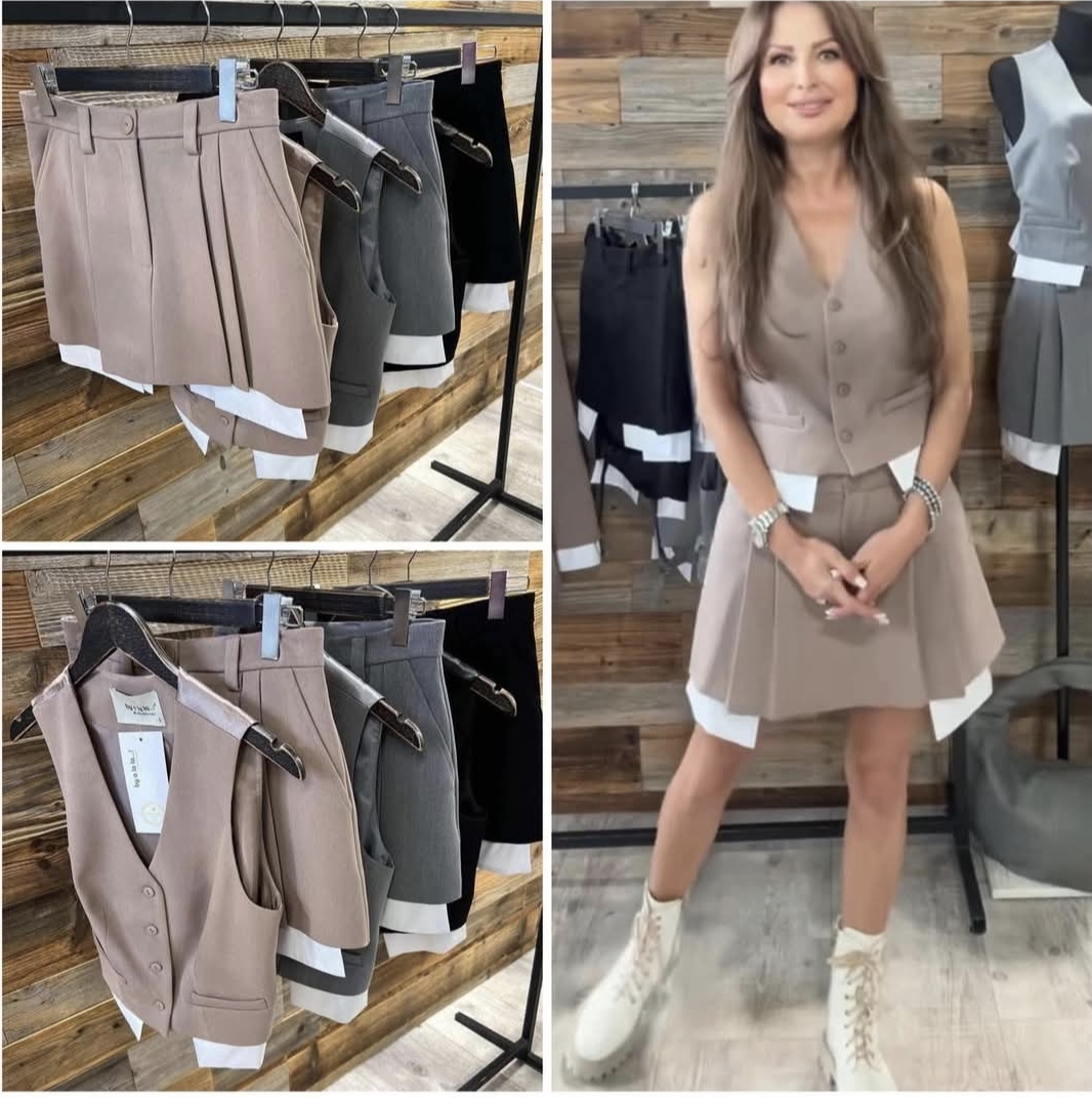 KOMPLET BY O LA LA SZARY, BEŻ / R. S