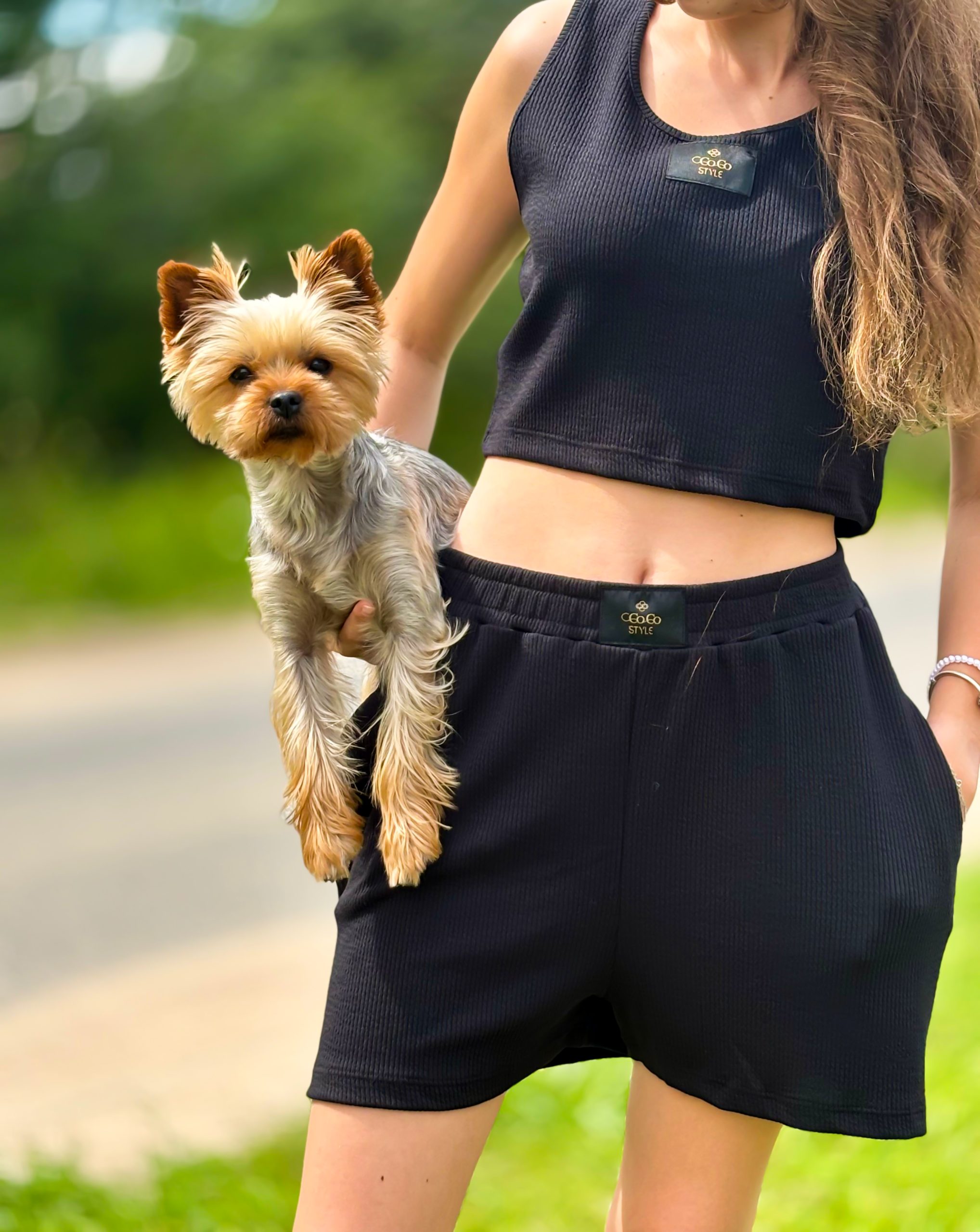 KOMPLET KRÓTKI COCO STYLE CZARNY / R. XL