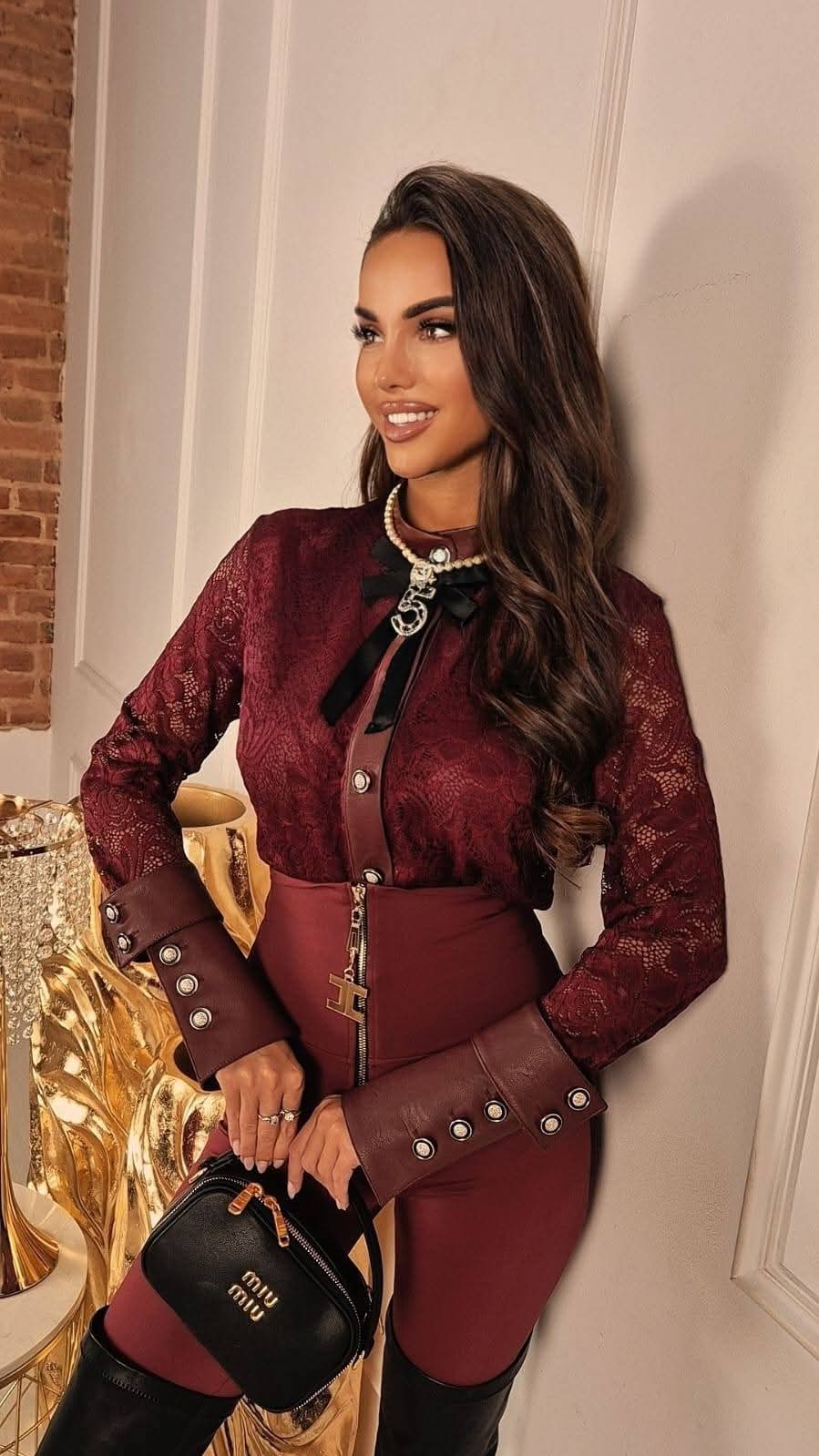 KOSZULA LA DIVA BORDO / R. M