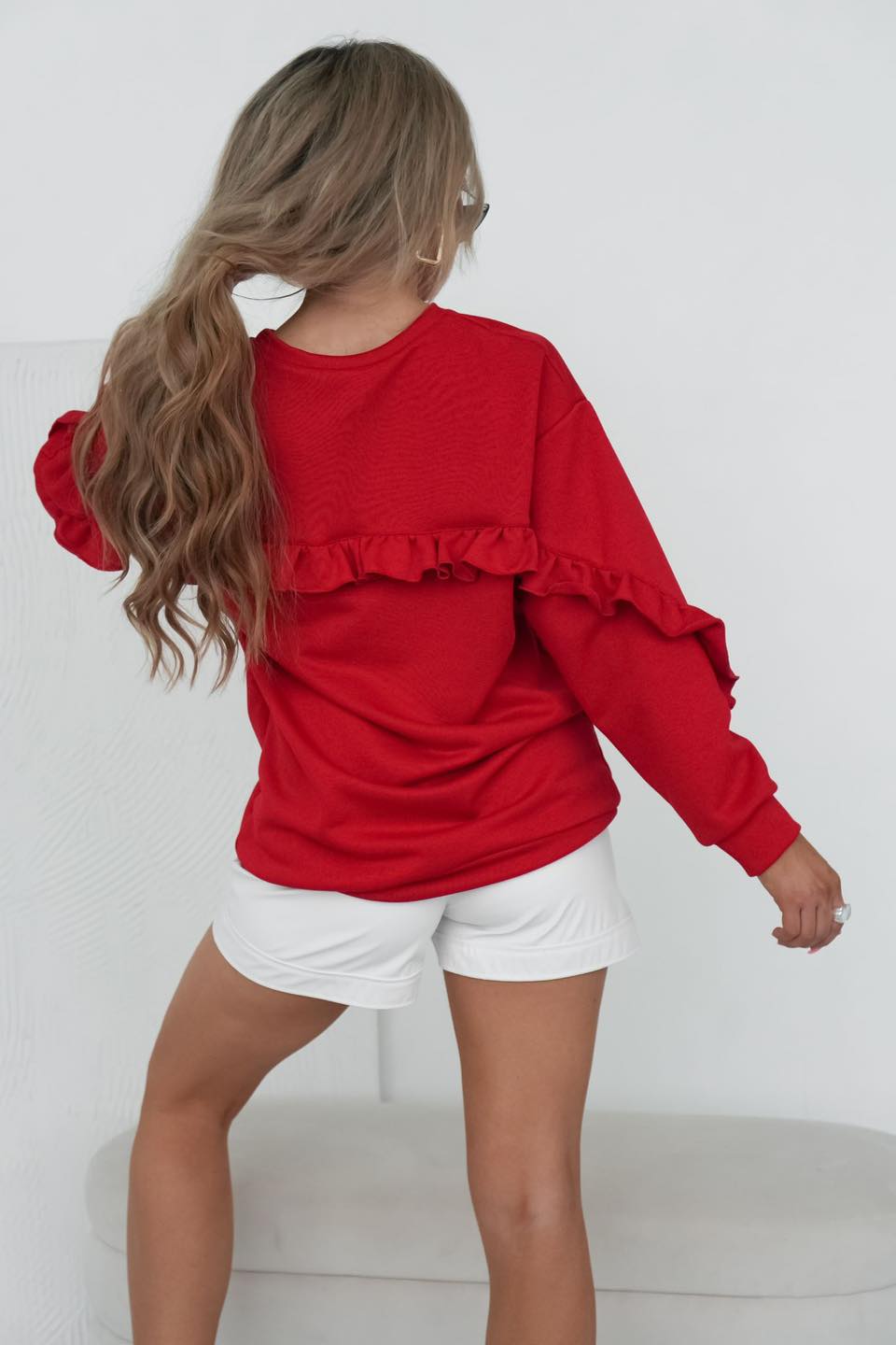LA BLANCHE BLUZA/BLUZKA UNI CZERWONA