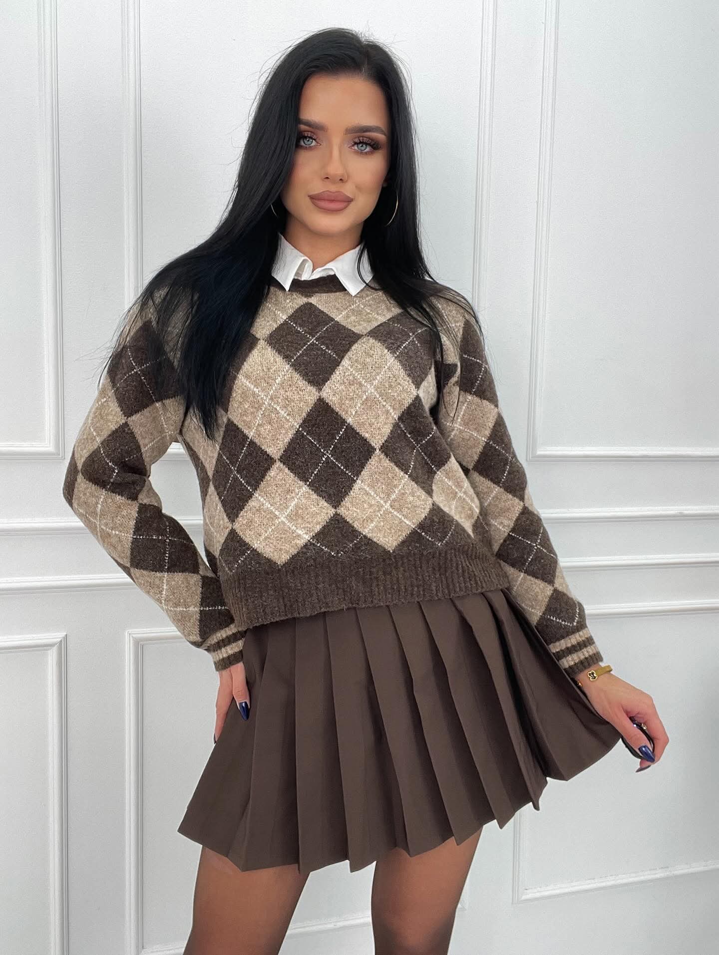 SPÓDNICA DESIGN BRĄZ / R. L