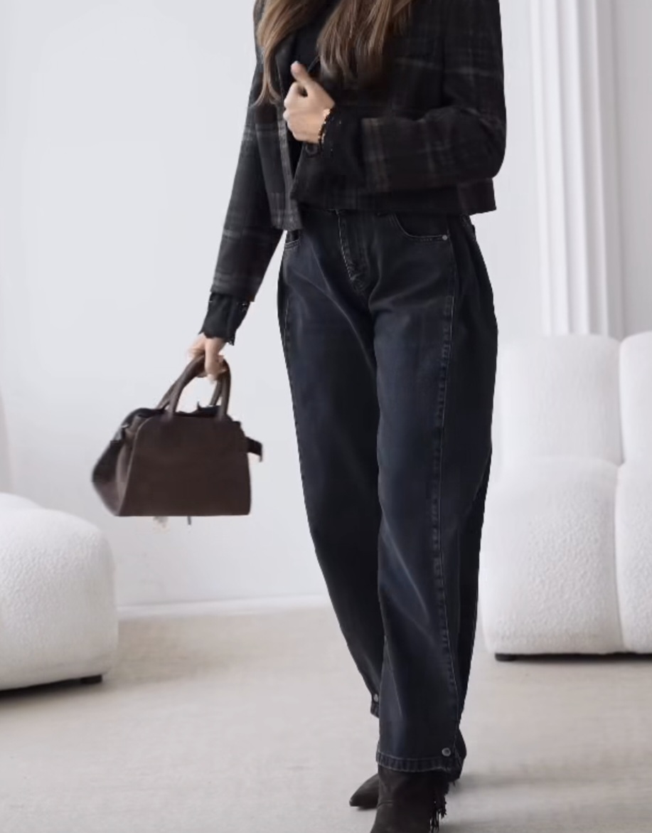 SPODNIE BY O LA LA JEANS BLACK / R. L