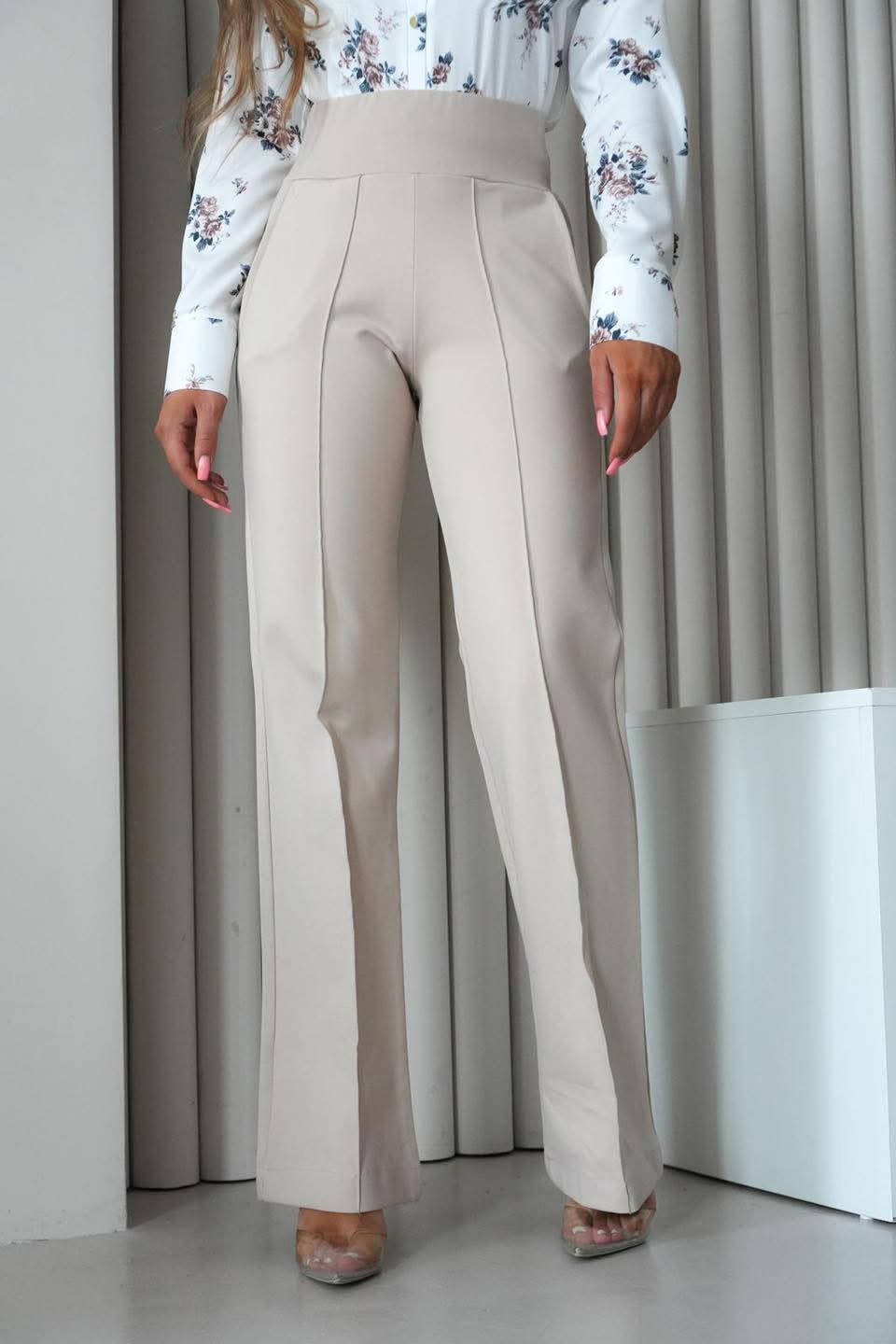 SPODNIE LA BLANCHE BEŻ / R. 38