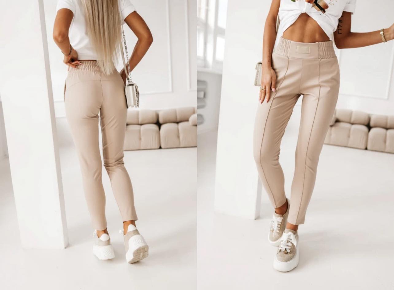 SPODNIE LA BLANCHE BEŻ / R. 40