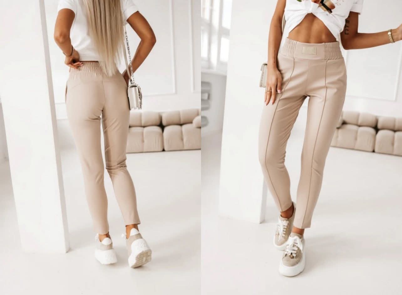 SPODNIE LA BLANCHE BEŻ / R. 42