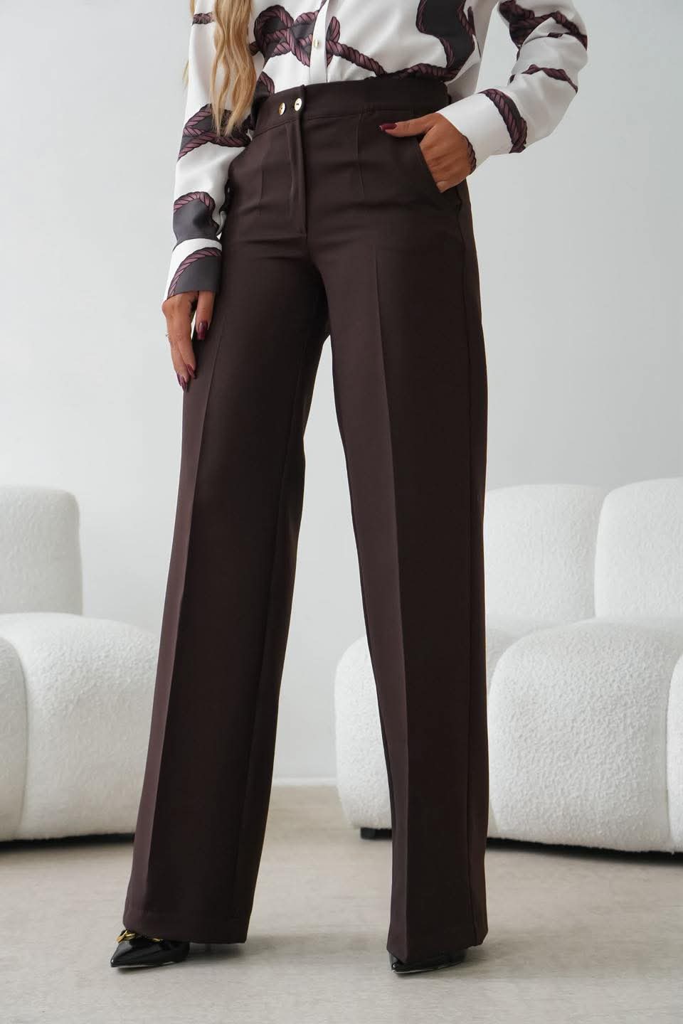 SPODNIE LA BLANCHE CZEKOLADA / R. 40