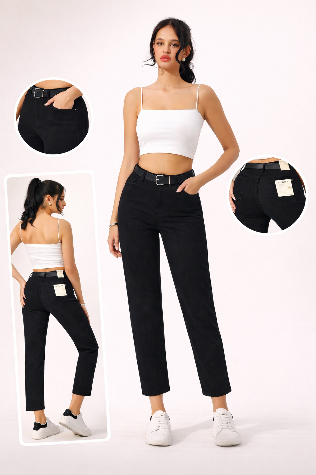 SPODNIE M’SARA CZARNE / R. XS