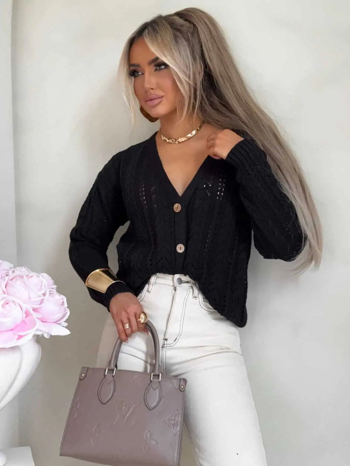 SWETER BY ME WOOD CZARNY / R. UNIWERSALNY