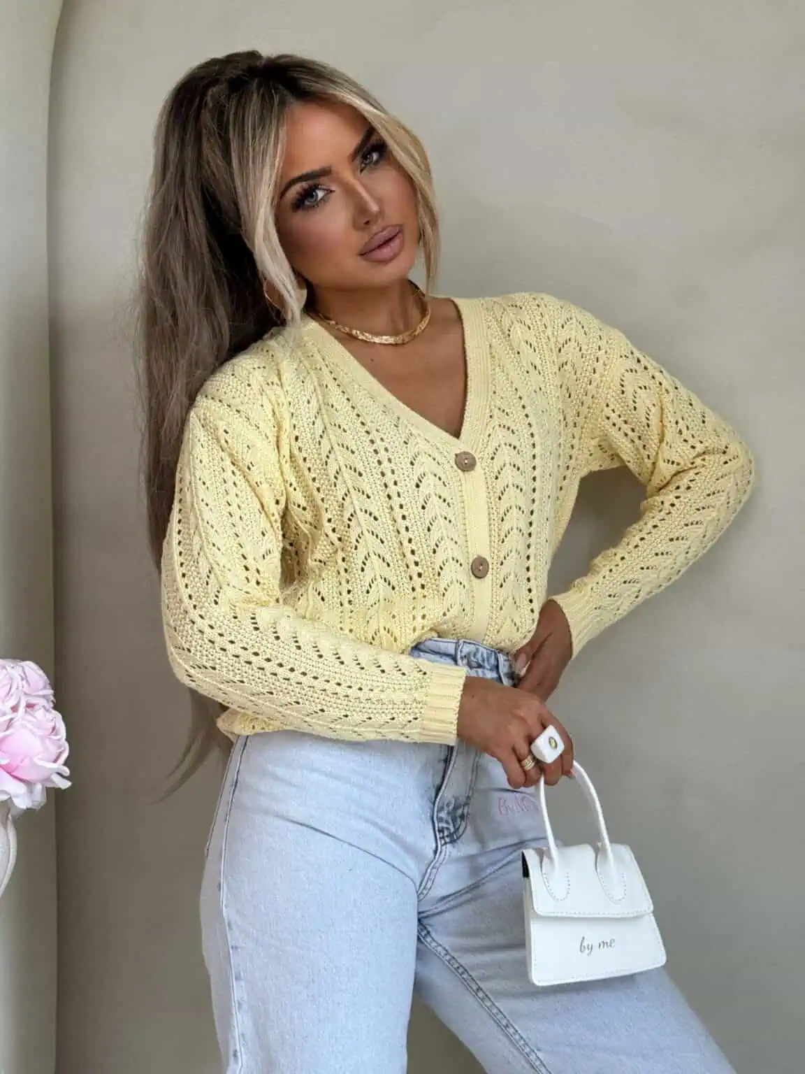 SWETER BY ME WOOD ŻÓŁTY PASTEL / R. UNIWERSALNY