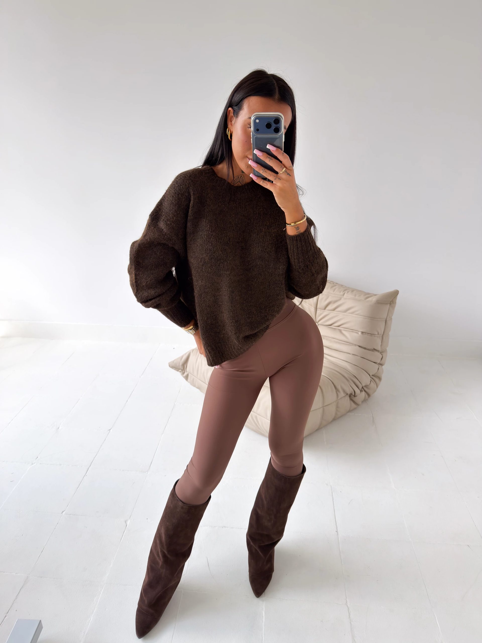 SWETER DAMSKI „FONSI” BROWN