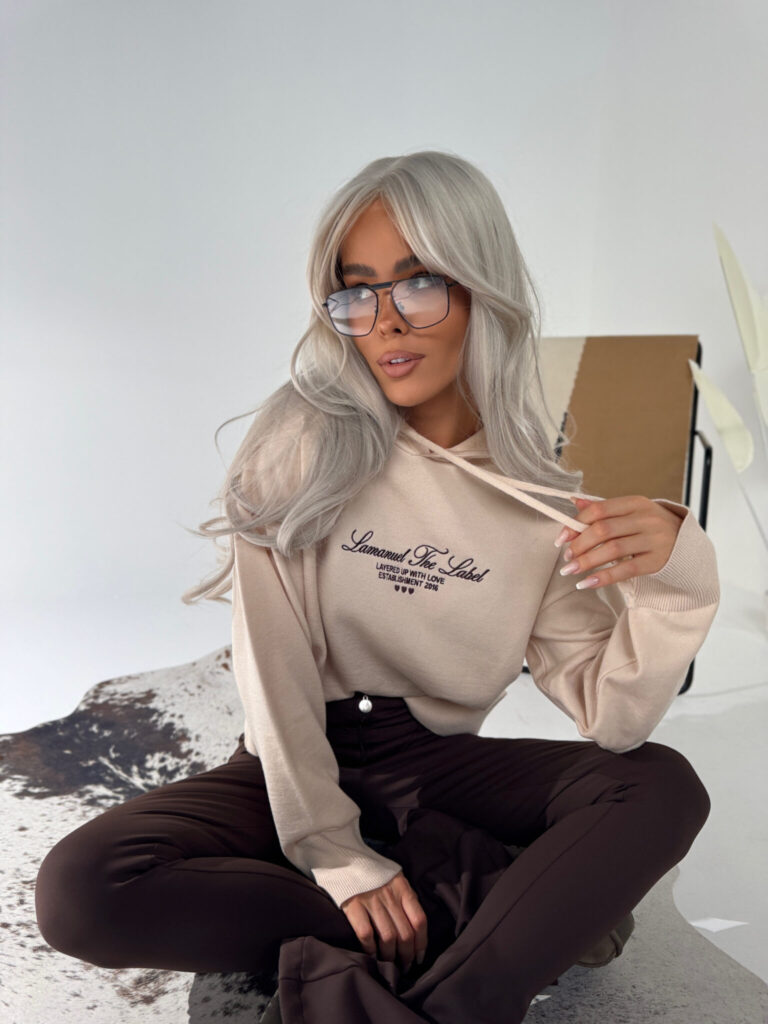 SWETER LAMANUEL LOVE BEŻ / UNIWERSALNY