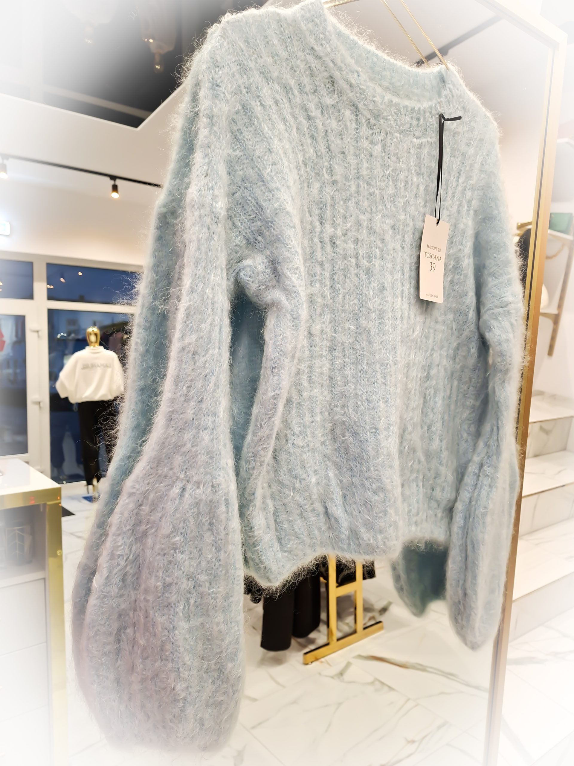 SWETER MYLALA SZARY-BŁĘKIT / R. UNIWERSALNY