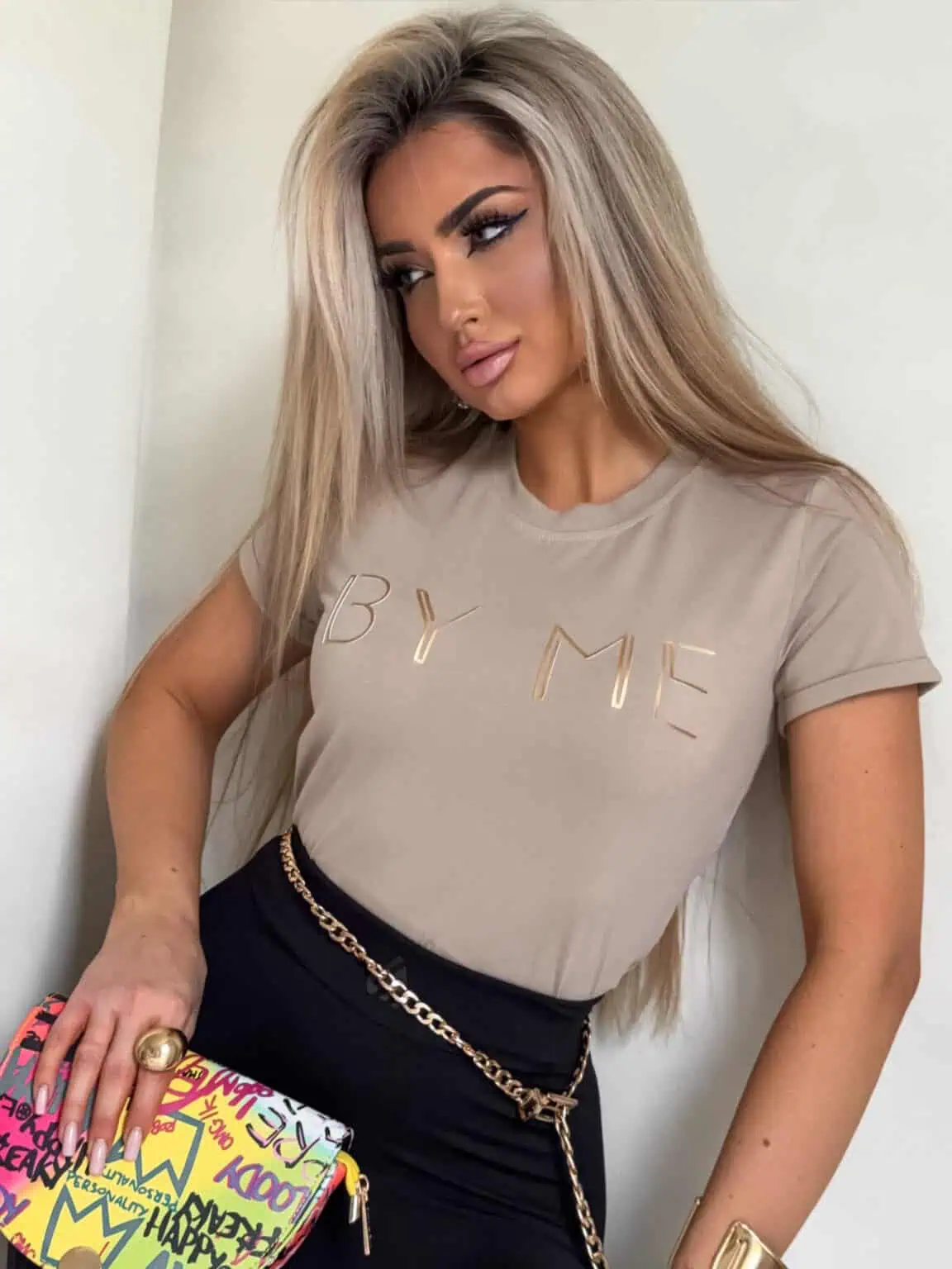 T-SHIRT BY ME CORI BEŻ / R. M