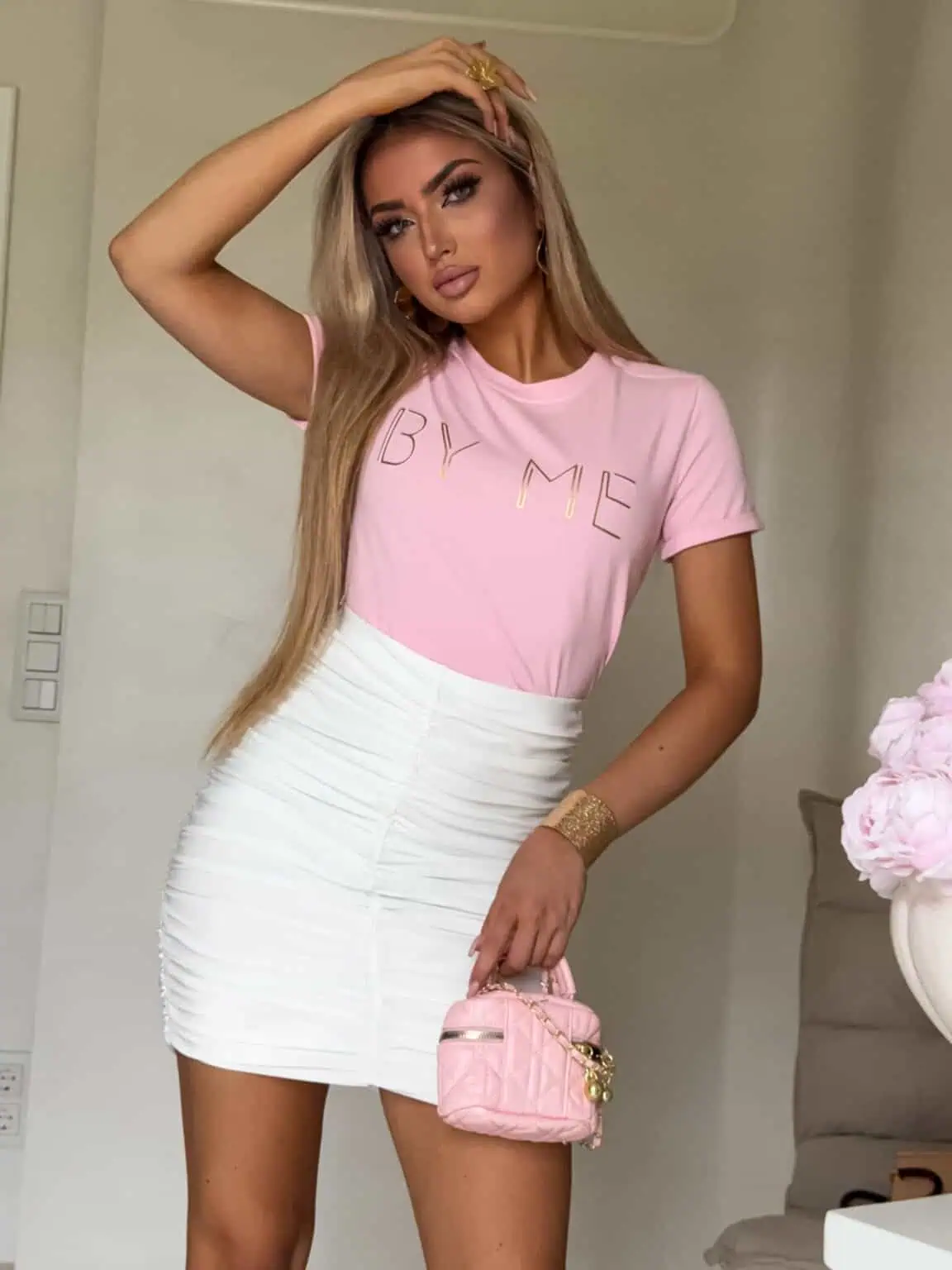 T-SHIRT BY ME CORI JASNY RÓŻ / R. L