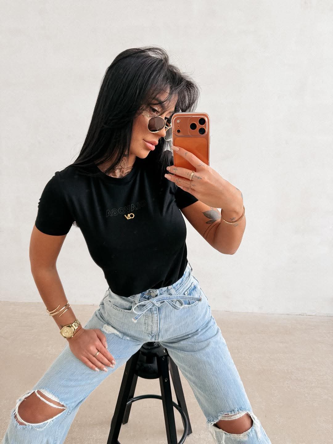 T-SHIRT DAMSKI SIENA BLACK / R. S