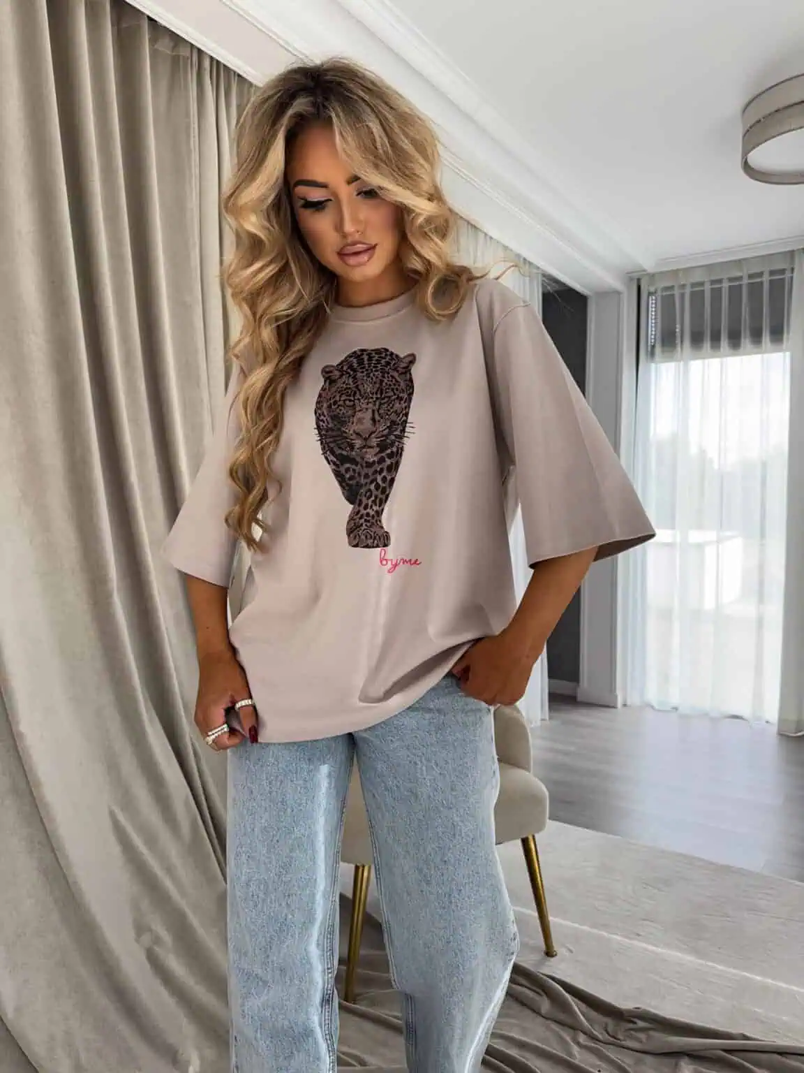 T-SHIRT TIGER TAUPE / R. UNIWERSALNY